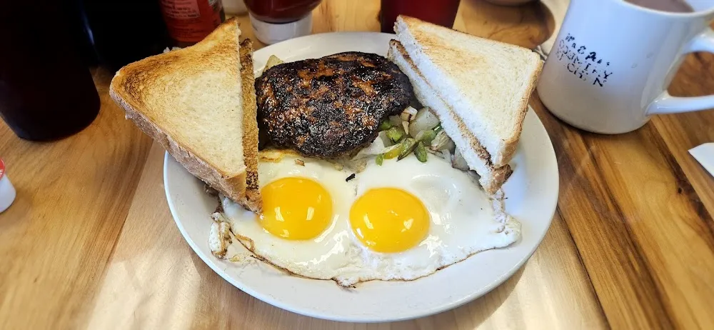 Two Egg Breakfast with Sausage and Fries